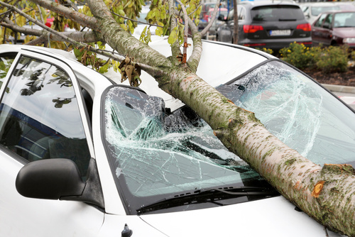 Unwetterschäden unverzüglich melden - Schaden, Auto, Unwetter.