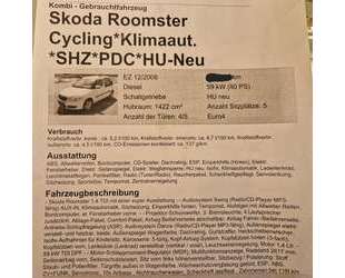 Skoda Roomster Gebrauchtwagen