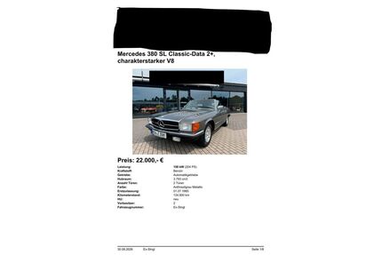 Mercedes-Benz 380 Gebrauchtwagen