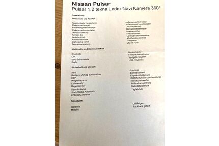 Nissan Pulsar Gebrauchtwagen