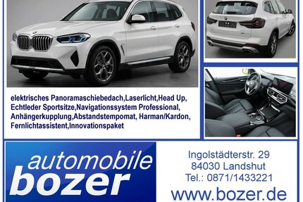 BMW X3 30dxDr AHK,HUD,Laser,Pan.-Dach,Echtleder 