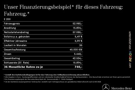 Mercedes-Benz E 200 Gebrauchtwagen