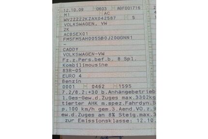 VW Caddy Maxi Gebrauchtwagen
